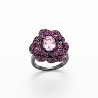 The Midnight Rose Ring