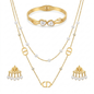 Nilanzia Pearl Emblem Jewellery Set