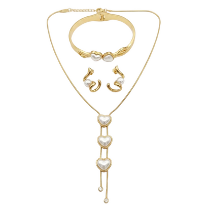 Nilanzia 3 Heart Pearl set