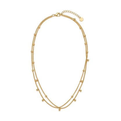 Nilanzia Gold Beaded Necklace
