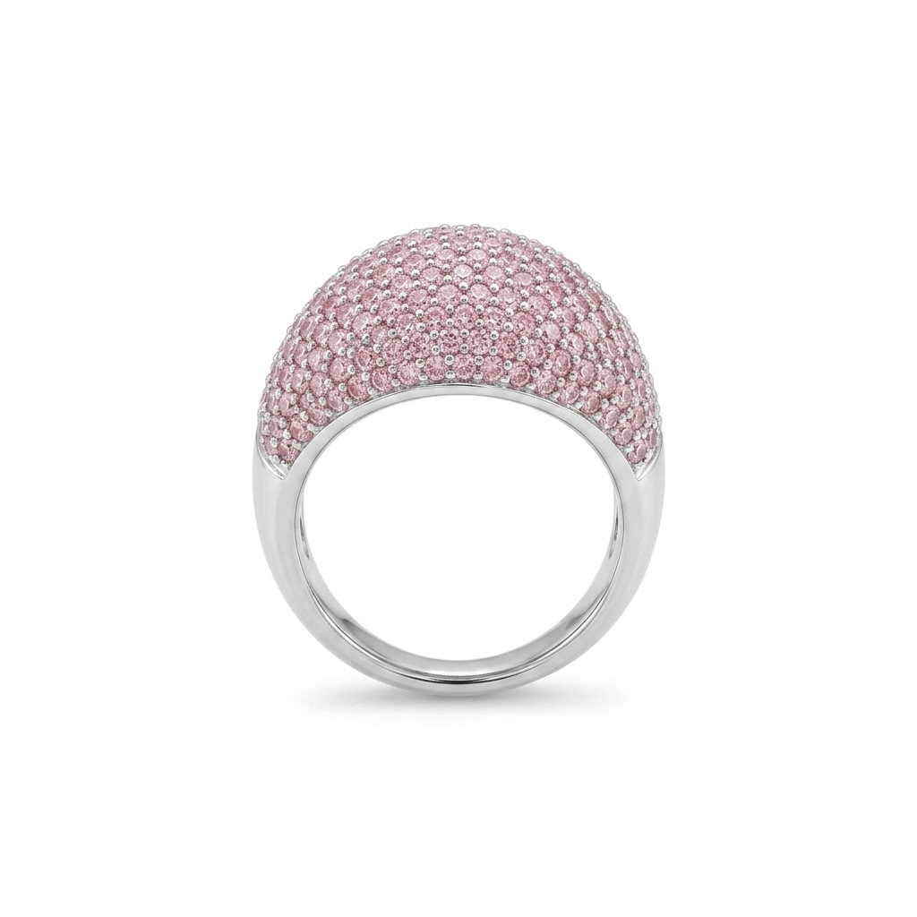Blush Pavé Statement Ring