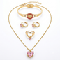 Rosabella Pink Heart Jewellery Set