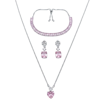 Blush Heart Sparkle Jewellery Set