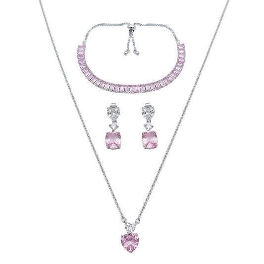 Blush Heart Sparkle Jewellery Set