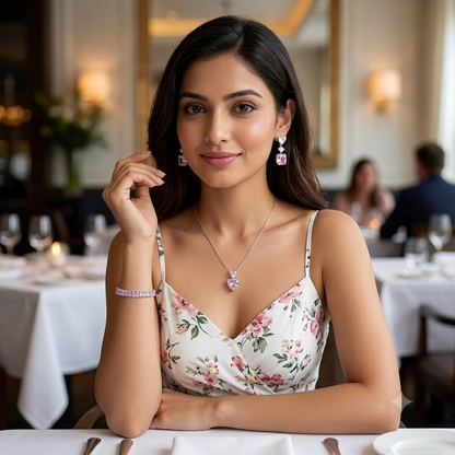 Blush Heart Sparkle Jewellery Set