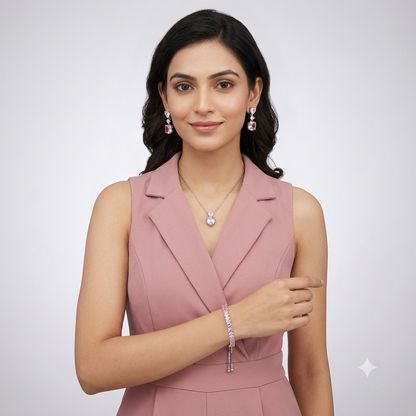 Blush Heart Sparkle Jewellery Set