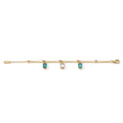 Luminous Cerulean Charm Bracelet