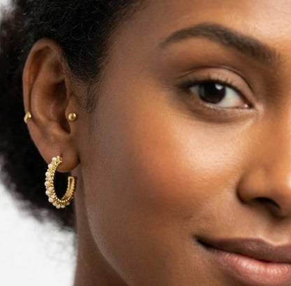 Pearl Dew Hoops