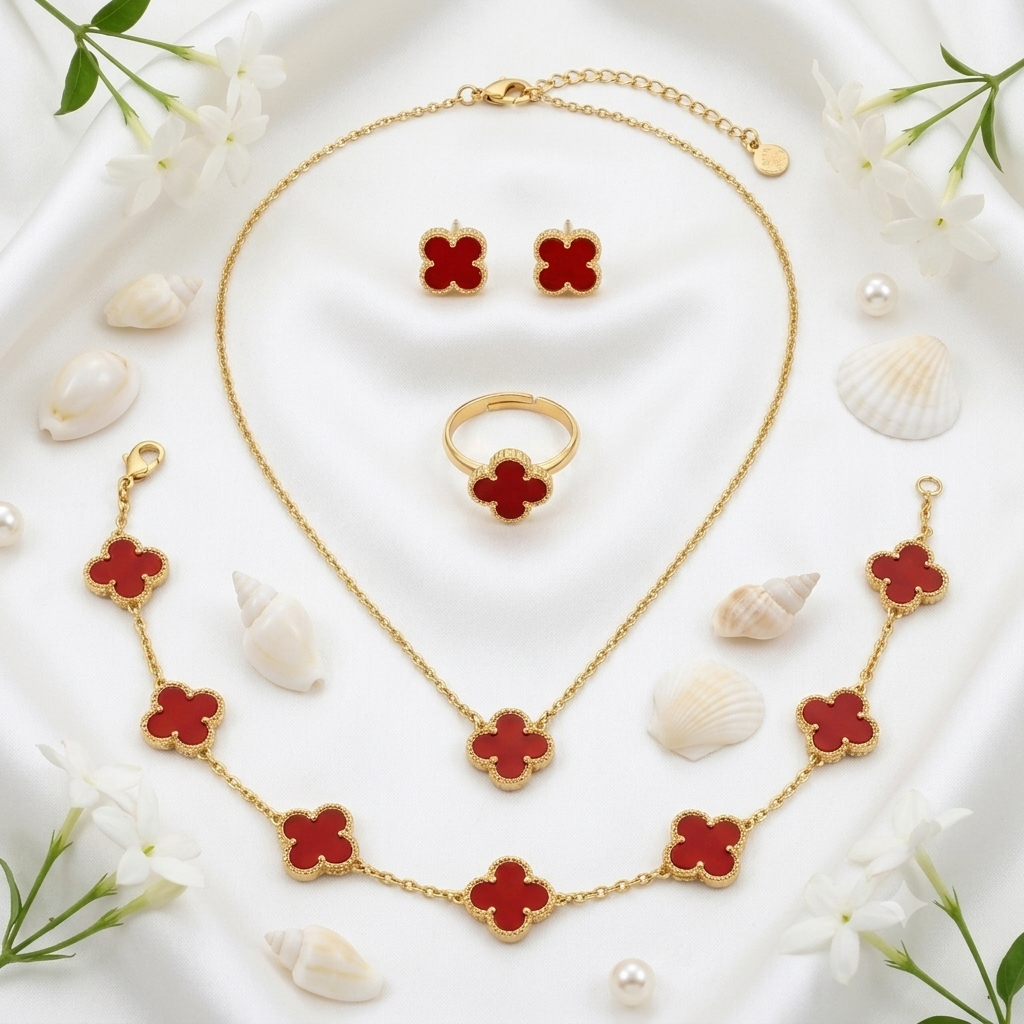 Crimson Clover Luxe Jewellery Set