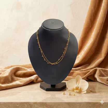 Nilanzia Gold Beaded Necklace